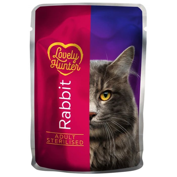 Влажный корм для кошек Lovely Hunter Adult Sterilized Cats Rabbit 85 г (LHU45475)