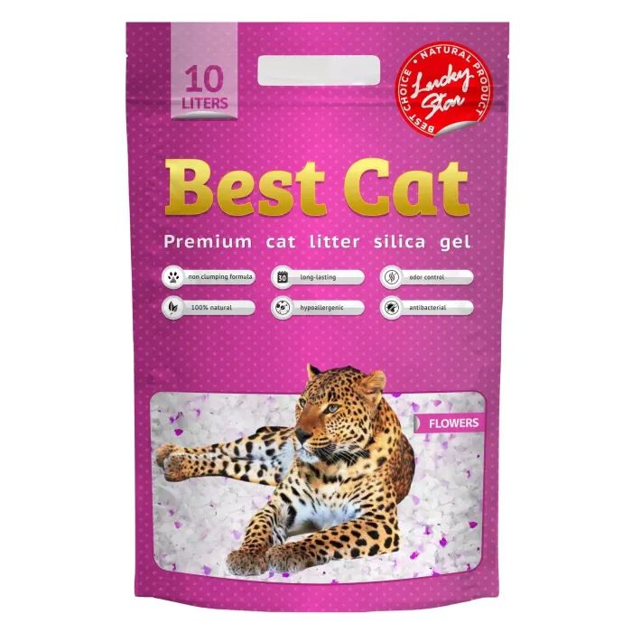 Наполнитель для туалета Best Cat Силикагелевый Pink Flowers 3.6 л (4820281500299)