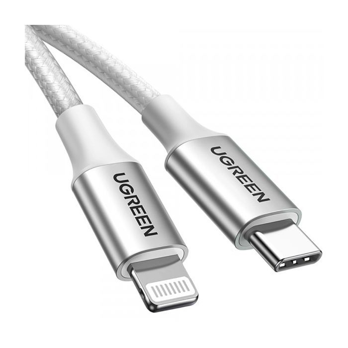 Дата кабель USB-C to Lightning 1.0m 3A 60W US304 black UGREEN (60759) изображение 3