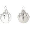 Ялинкова іграшка Chomik скляні-дзеркальні кульки 12 шт, срібно-прозорі (5900779894341) зображення 2