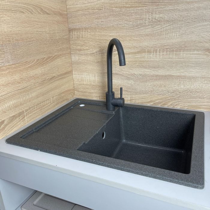 Мойка кухонная Adamant Anila графіт + змішувач (182496910313) изображение 2