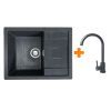 Мойка кухонная Adamant Anila графіт + змішувач (182496910313)
