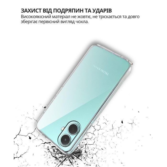 Чехол для мобильного телефона BeCover Silicone Tecno Spark Go 2 (KM4) Transparent (714682) изображение 4