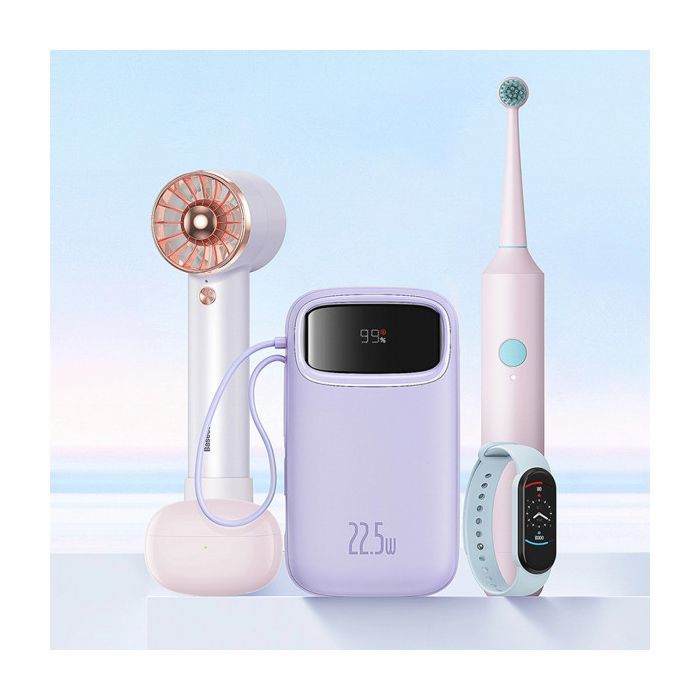 Батарея універсальна Baseus Qpow2 20000mAh 22.5W PD, QC/3.0, Purple (P10055002513-00) зображення 10