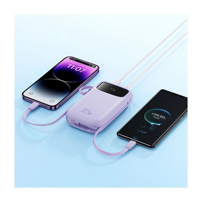 Батарея універсальна Baseus Qpow2 20000mAh 22.5W PD, QC/3.0, Purple (P10055002513-00) зображення 9