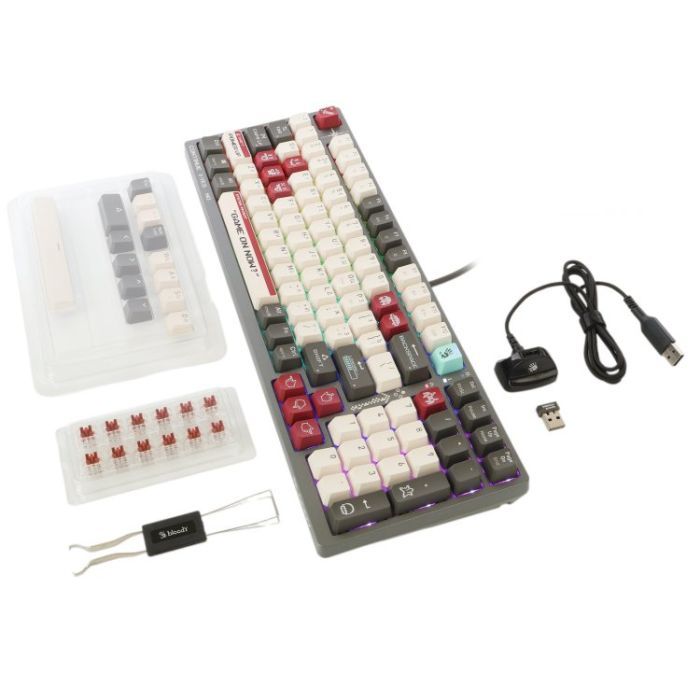 Клавиатура A4Tech Bloody WS98 Wireless/Bluetooth/USB UA Pixels Red (4711421001090) изображение 12