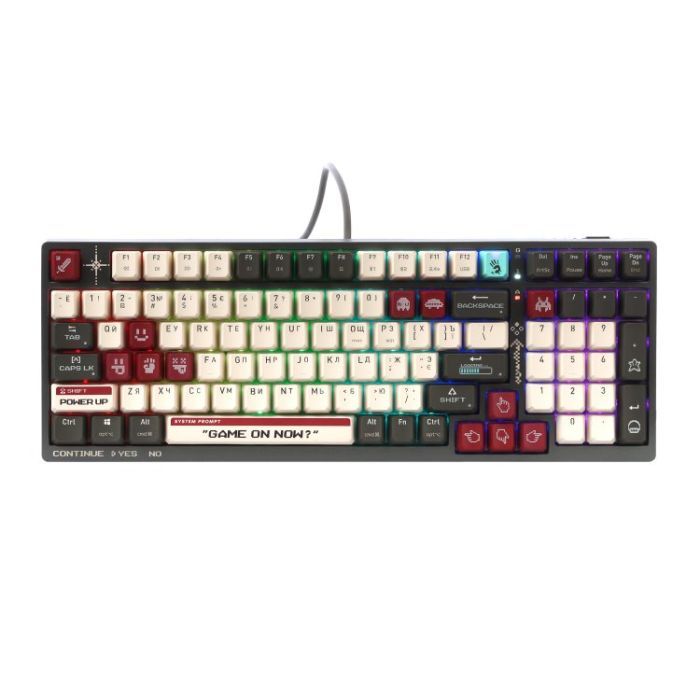 Клавиатура A4Tech Bloody WS98 Wireless/Bluetooth/USB UA Pixels Red (4711421001090)