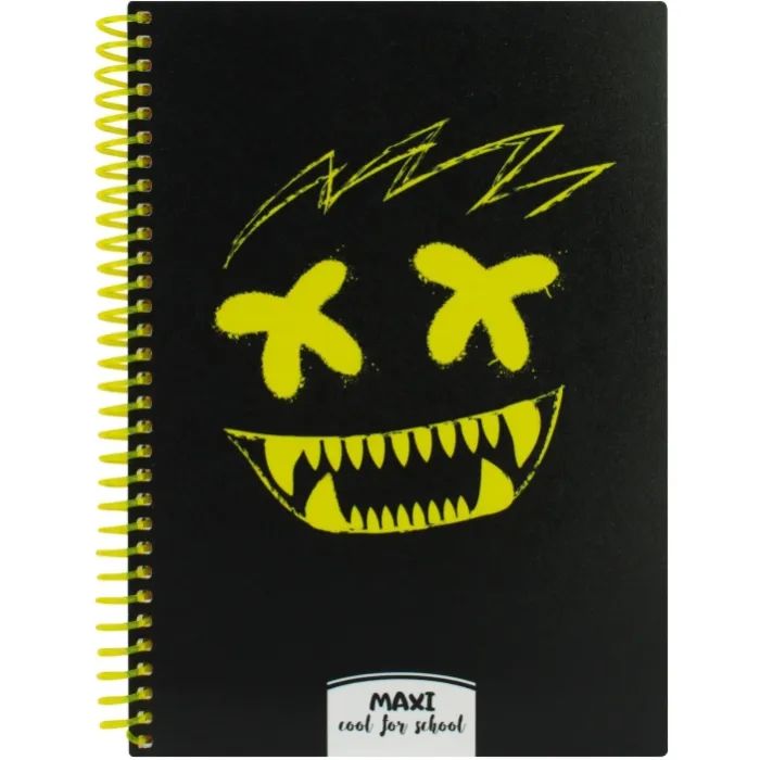 Блокнот Maxi А5, пластиковая обложка, спираль, 80 л., клетка (MX20832-13)