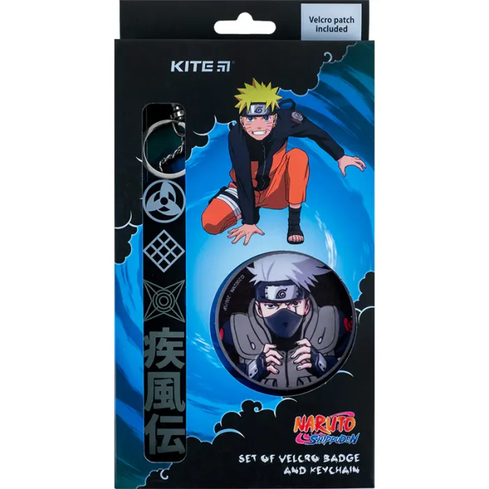 Бейдж Kite набор на липучке и подвеска Naruto (NR24-3010-1)