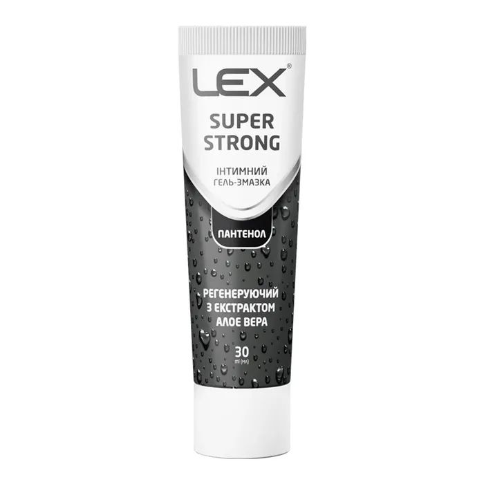 Интимный гель-смазка Lex Condoms Super Strong Регенерирующий С экстрактом алоэ вера 30 мл (7640341151936)