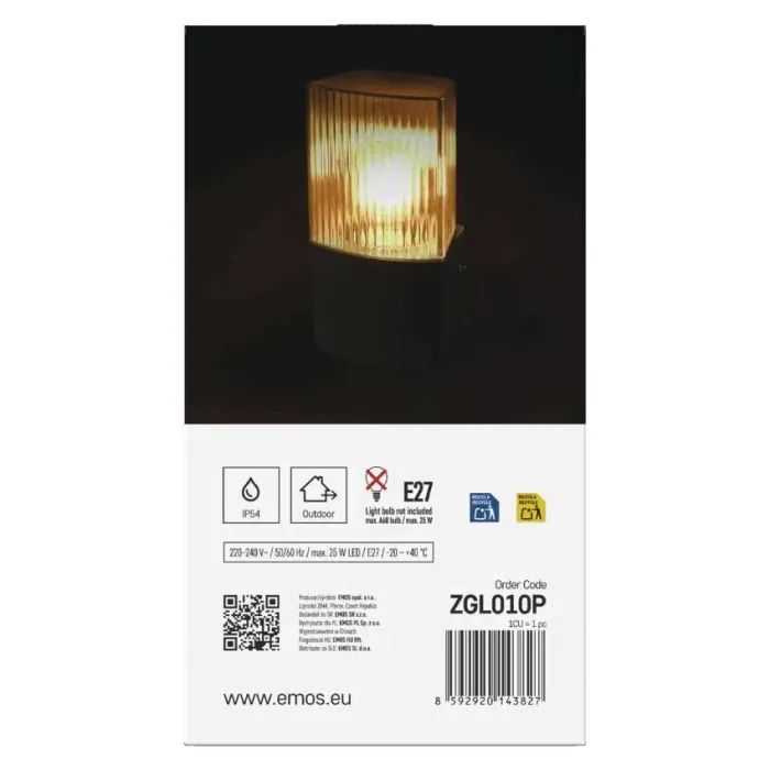 Світильник EMOS E27 25 Вт IP54 (ZGL010P) зображення 8