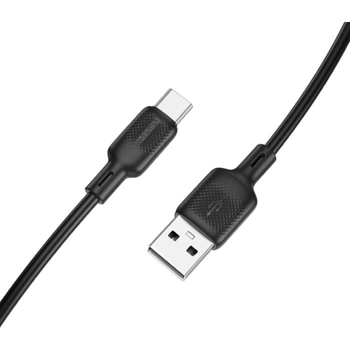Дата кабель USB 2.0 AM to USB-C 3.0m silicone BX113 black BOROFONE (6941991115554) зображення 2