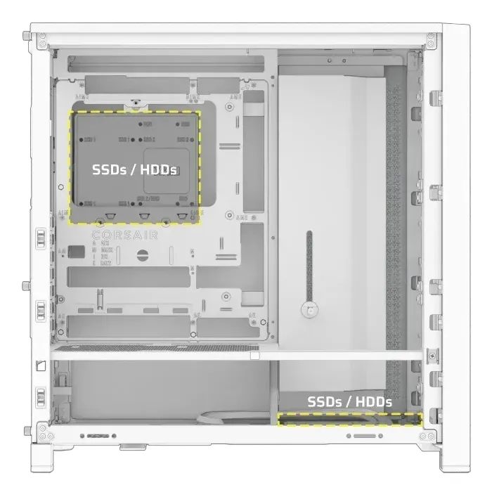 Корпус для ПК Corsair FRAME 4000D RS ARGB White (CC-9011297-WW) изображение 5