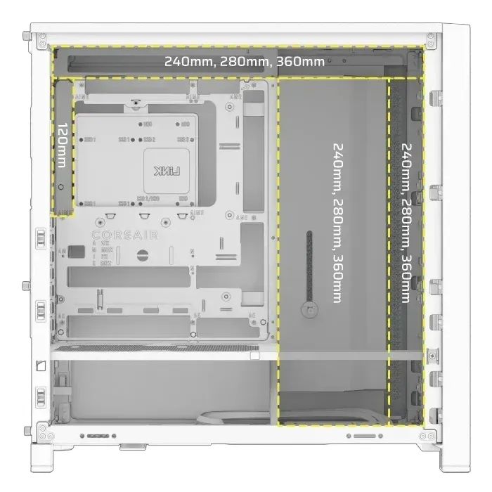 Корпус для ПК Corsair FRAME 4000D RS ARGB White (CC-9011297-WW) изображение 7