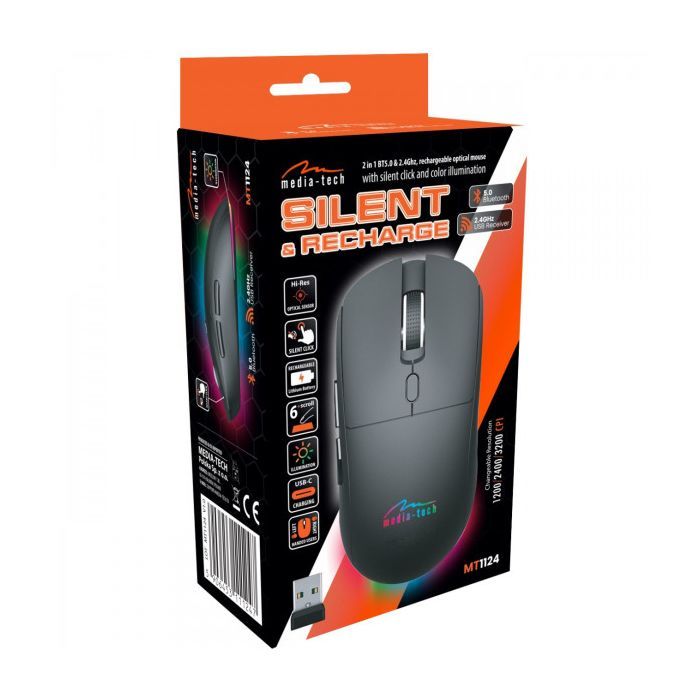 Мышка Media-Tech MT1124 Wireless Black (MT1124) изображение 6