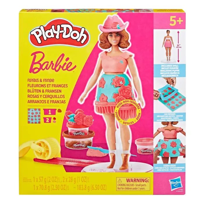 Набір для творчості Hasbro Play-Doh Barbie Квітковий візерунок та бахрома (G1360) зображення 4