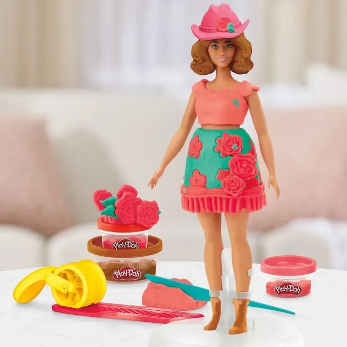 Набір для творчості Hasbro Play-Doh Barbie Квітковий візерунок та бахрома (G1360) зображення 6