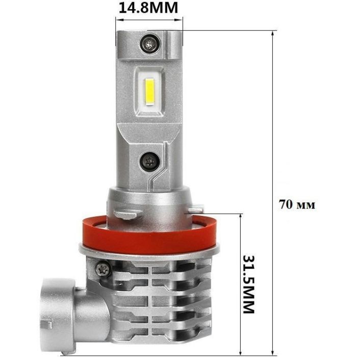 Автолампа PULSO LED-chips CREE/9-32v/2x25w/4500Lm/6000K (M4-H8/H9/H11/H16) изображение 2
