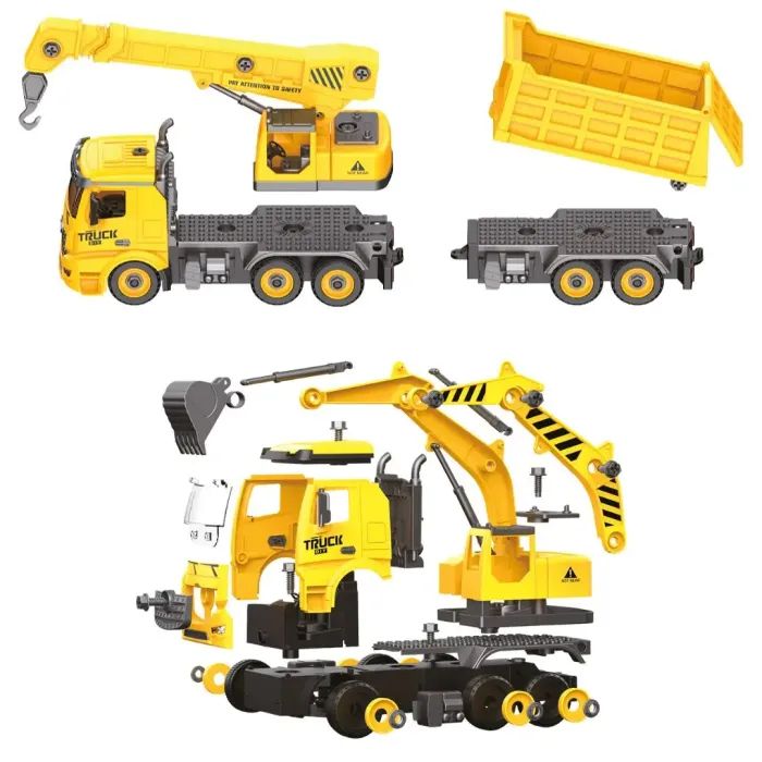 Конструктор Otamanko Автоконструктор 3-в-1 Строительная служба Кран (FY003A (yellow)) изображение 2