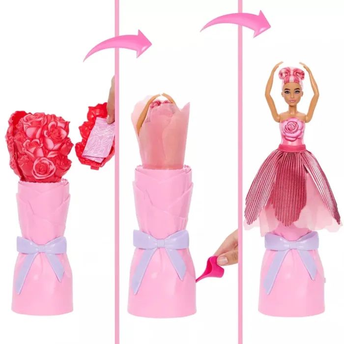 Кукла Barbie набор-сюрприз Petal Pop Красная роза (JMF59) изображение 6