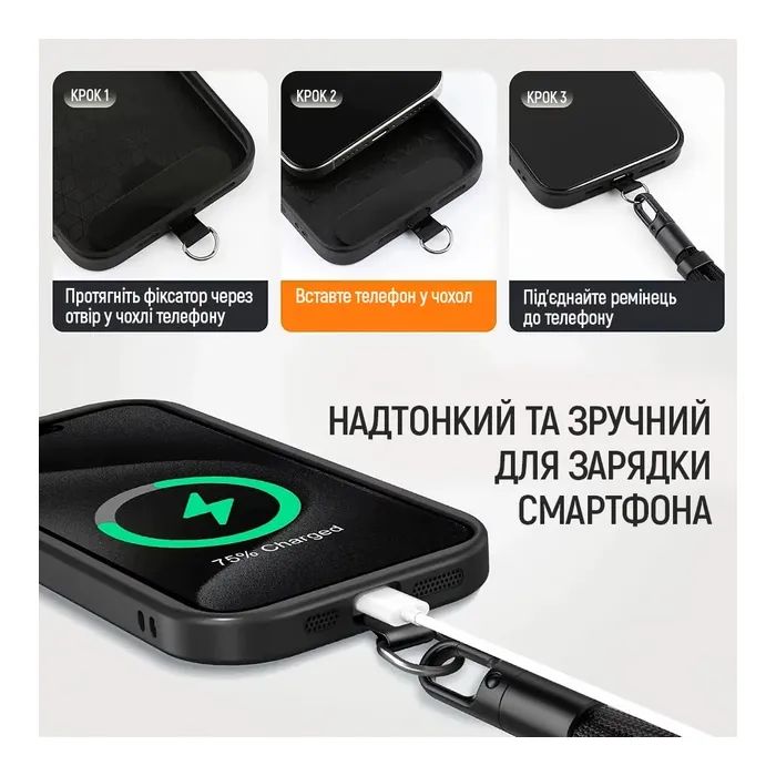 Ремешок для смартфона ColorWay Handy Strap, orange (CW-SCHS-OG) изображение 2