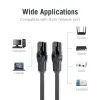 Патч-корд 3м, UTP cat 6 RJ-45 flat black Vention (IBABI) изображение 3
