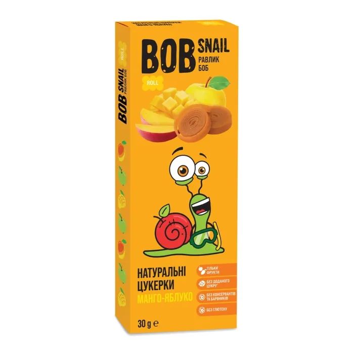 Конфета Bob Snail Мангово-яблочные 30 г (1740740)