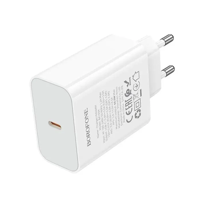 Зарядное устройство BOROFONE BA109A USB-C PD40W white (6941991126888) изображение 2