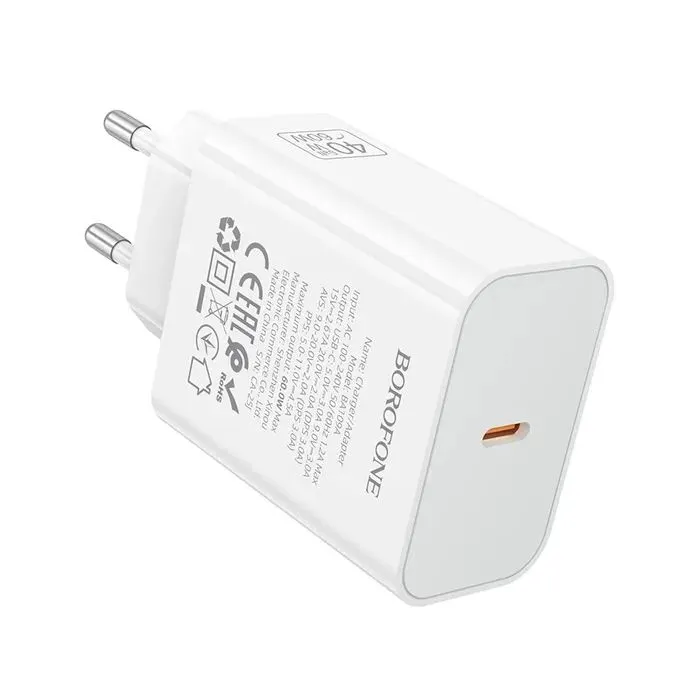Зарядное устройство BOROFONE BA109A USB-C PD40W white (6941991126888) изображение 3