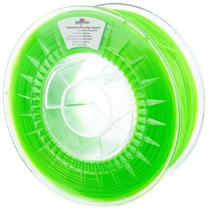 Пластик для 3D-принтера Spectrum PLA HS Premium 1.75mm 1kg Neon Green UV (81057) изображение 3