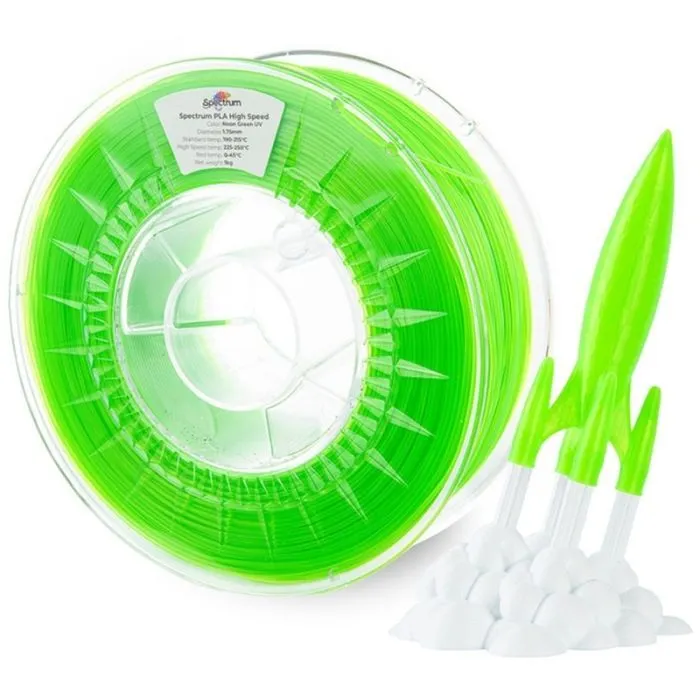 Пластик для 3D-принтера Spectrum PLA HS Premium 1.75mm 1kg Neon Green UV (81057) изображение 5