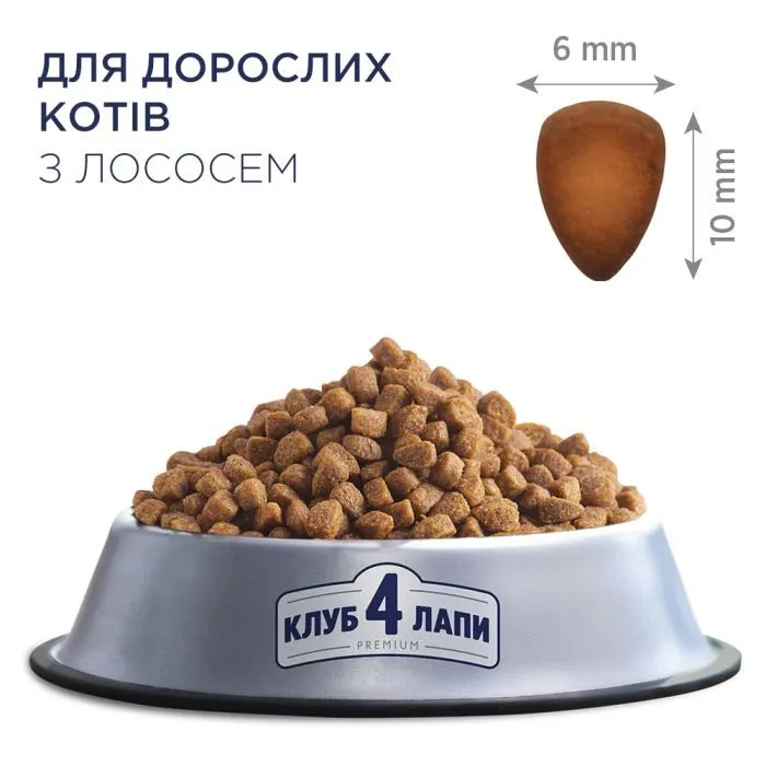 Сухий корм для кішок Club 4 Paws з лососем 2 кг (4820269144736) зображення 2