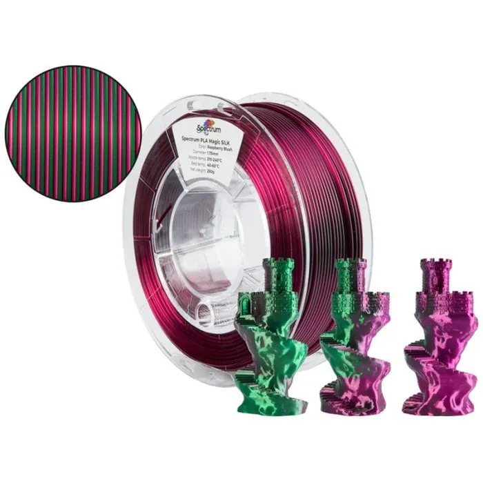 Пластик для 3D-принтера Spectrum PLA Magic SILK 1.75mm 0.25kg Raspberry Blush (81392) зображення 3