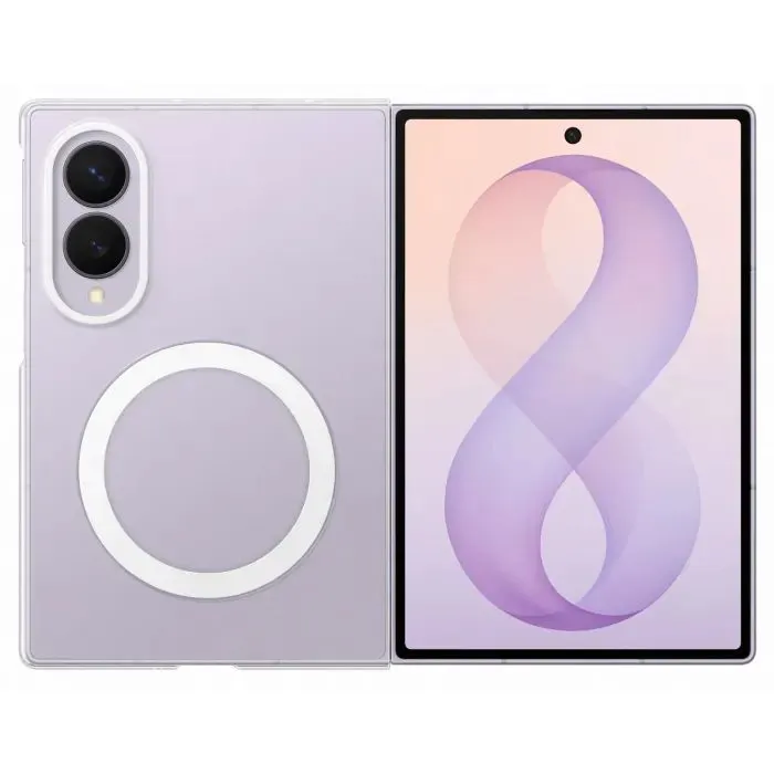 Чехол для мобильного телефона Samsung Galaxy Fold 8 Clear Magnet Transparent (EF-CF971CTEGUA) изображение 4