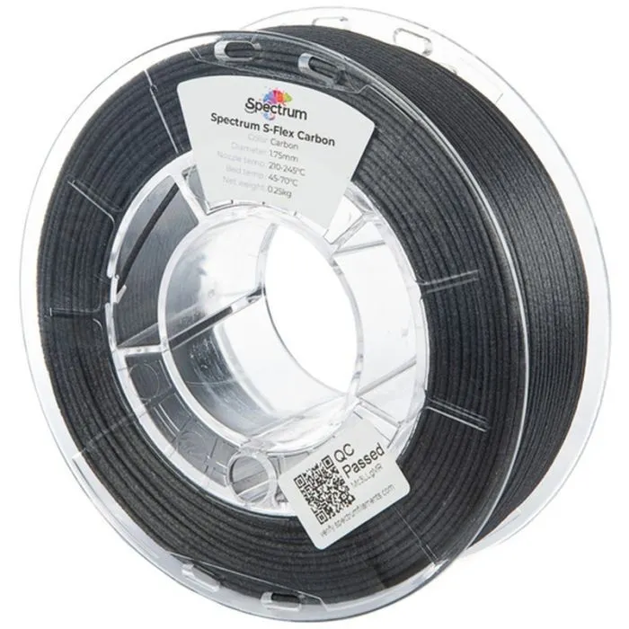 Пластик для 3D-принтера Spectrum S-Flex Carbon 1.75mm 0.25kg Black (81009)