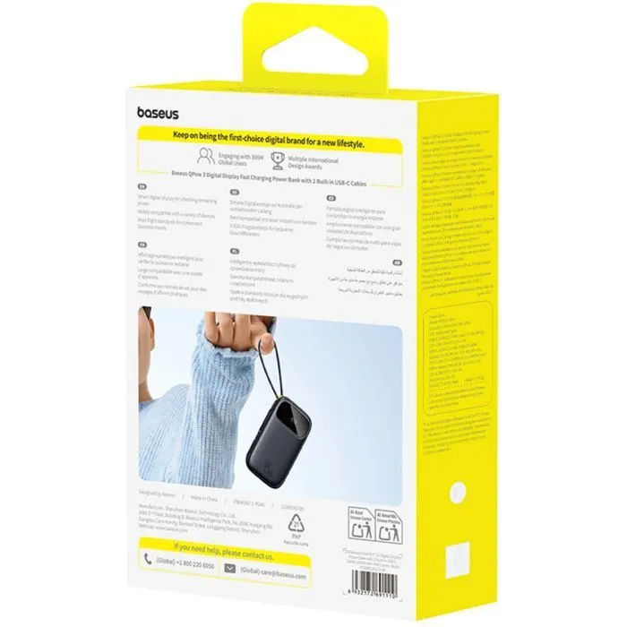 Батарея універсальна Baseus EnerFill FC31 20000mAh 45W, Digital Display, Cosmic Black (P10082105123-00) зображення 4