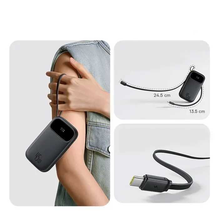 Батарея універсальна Baseus EnerFill FC31 20000mAh 45W, Digital Display, Cosmic Black (P10082105123-00) зображення 8