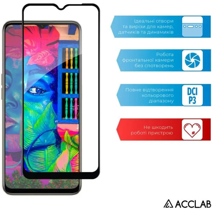Стекло защитное ACCLAB Full Glue Realme 10 5G Black (1283126551499) изображение 5