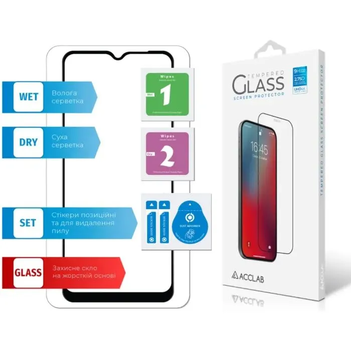 Стекло защитное ACCLAB Full Glue Realme 10 5G Black (1283126551499) изображение 7
