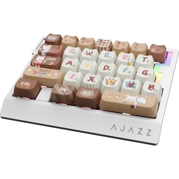 Клавиатура Ajazz AK029 Meow Magnetic Switch USB UA Beige (AK029-M-Y) изображение 4