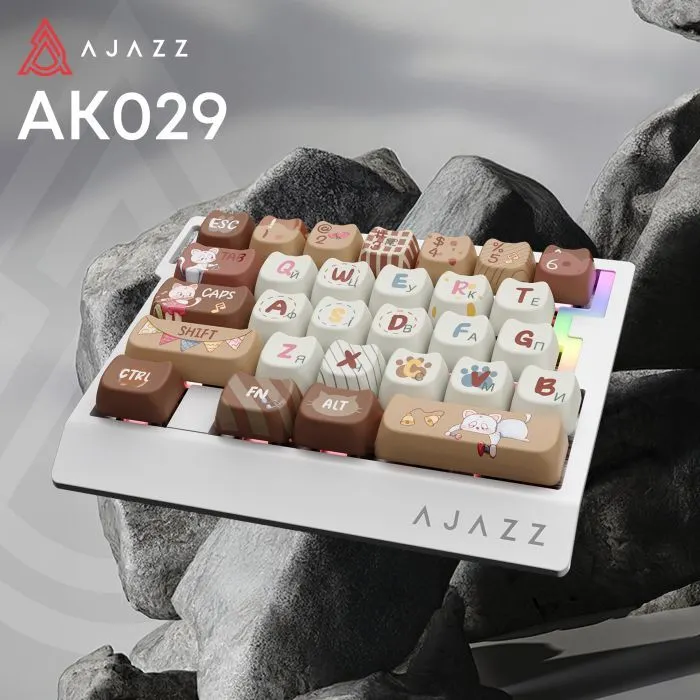 Клавиатура Ajazz AK029 Meow Magnetic Switch USB UA Beige (AK029-M-Y) изображение 6