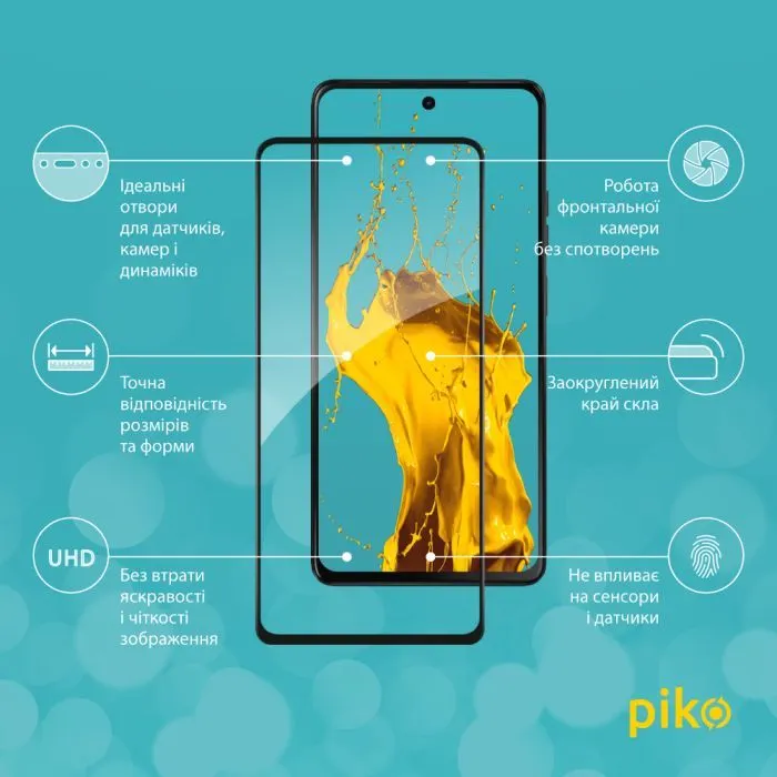 Скло захисне Piko Full Glue ESD Moto G77 Black (1283126636912) зображення 3