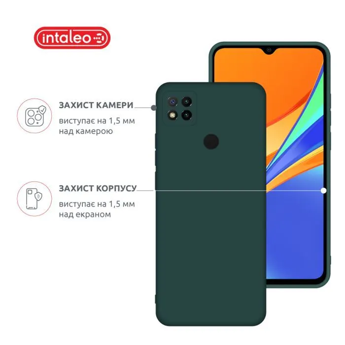 Чохол до мобільного телефона Intaleo Silicone Xiaomi Redmi 9C Dark Green (1283126600869) зображення 3