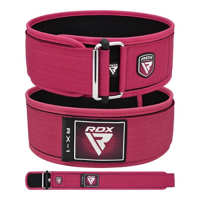 Атлетичний пояс RDX RX1 Weight Lifting Belt Pink XS (WBS-RX1P-XS) зображення 4