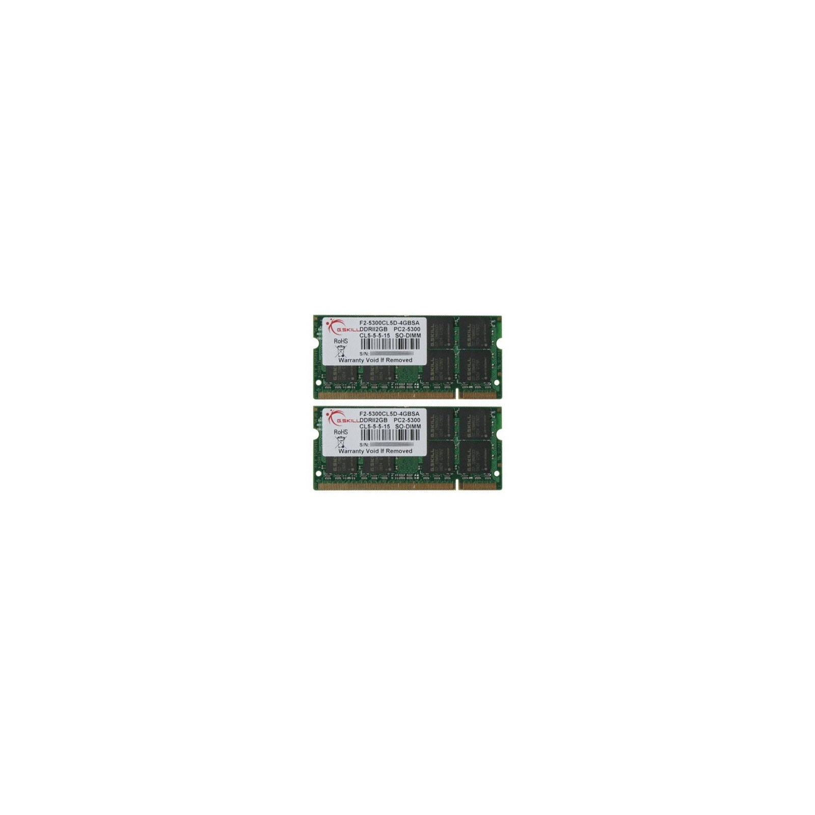 Модуль памяти для ноутбука SoDIMM DDR2 4GB(2x2GB) 667 MHz G.Skill (F2-5300CL5D-4GBSA)