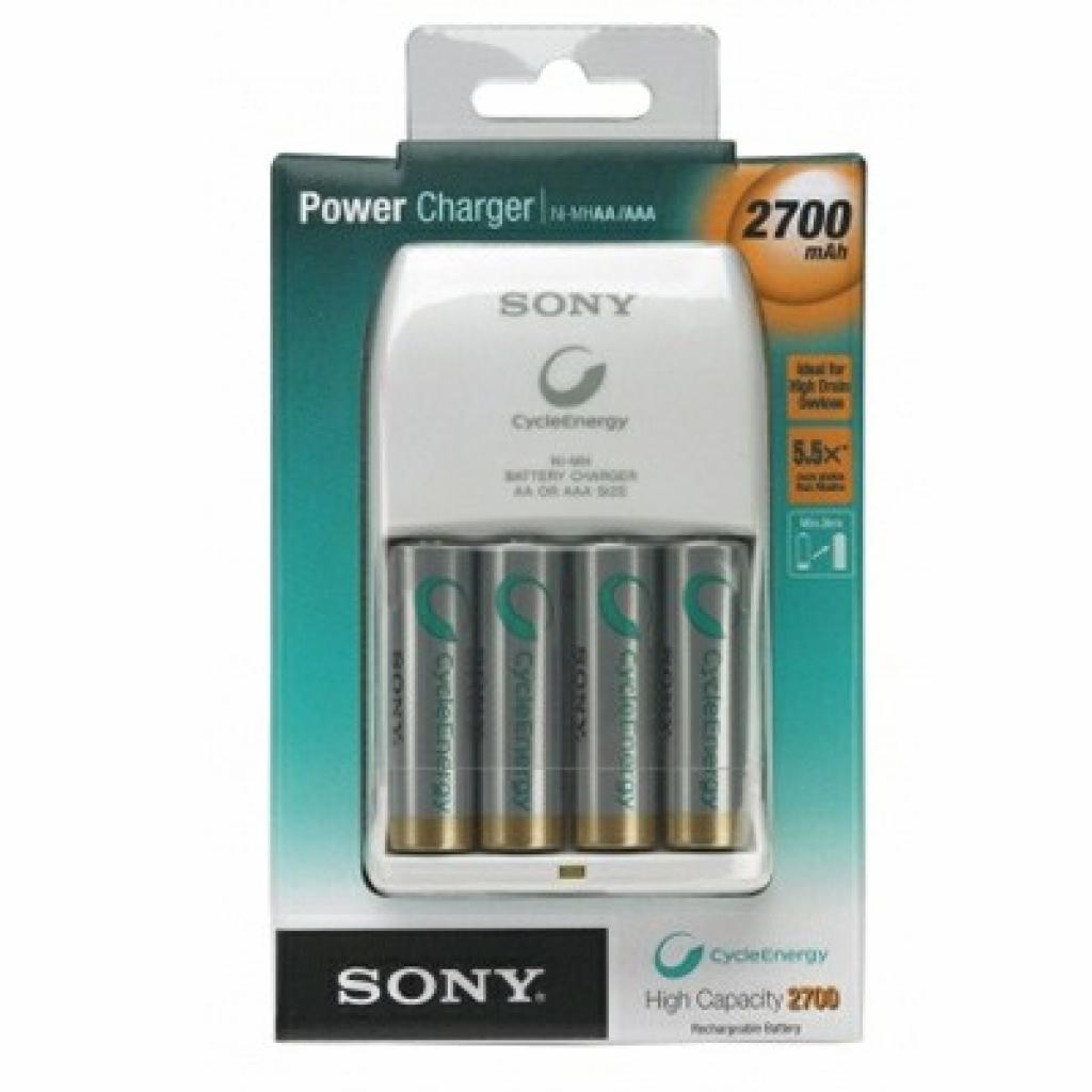 Зарядное устройство для аккумуляторов Sony PowerCharger + 4xAA 2700mAh (BCG34HLD4F/BCG34HH4FN)