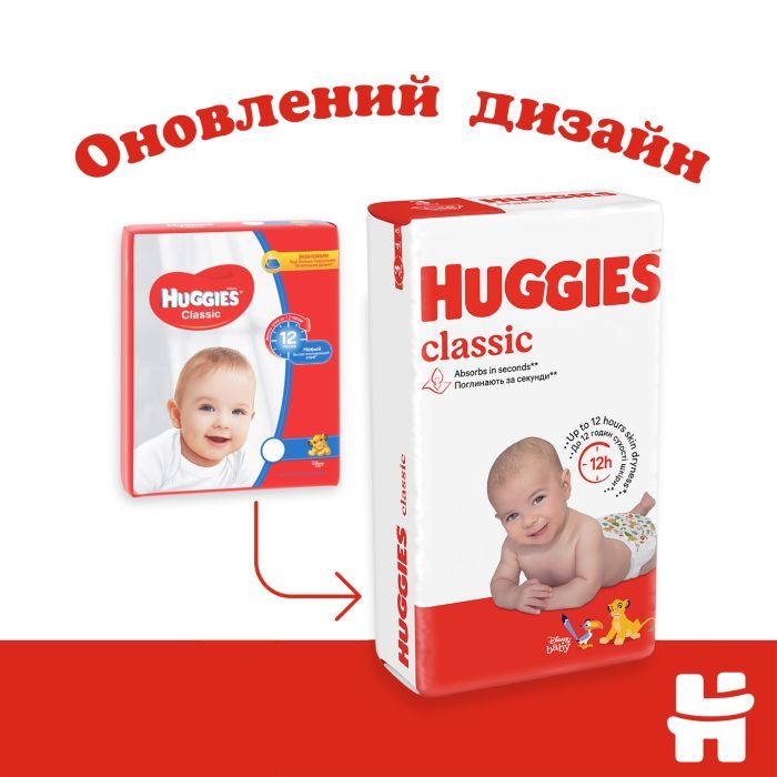 Подгузники Huggies Classic 4 (7-18 кг) Jumbo 50 шт (5029053543147) изображение 2