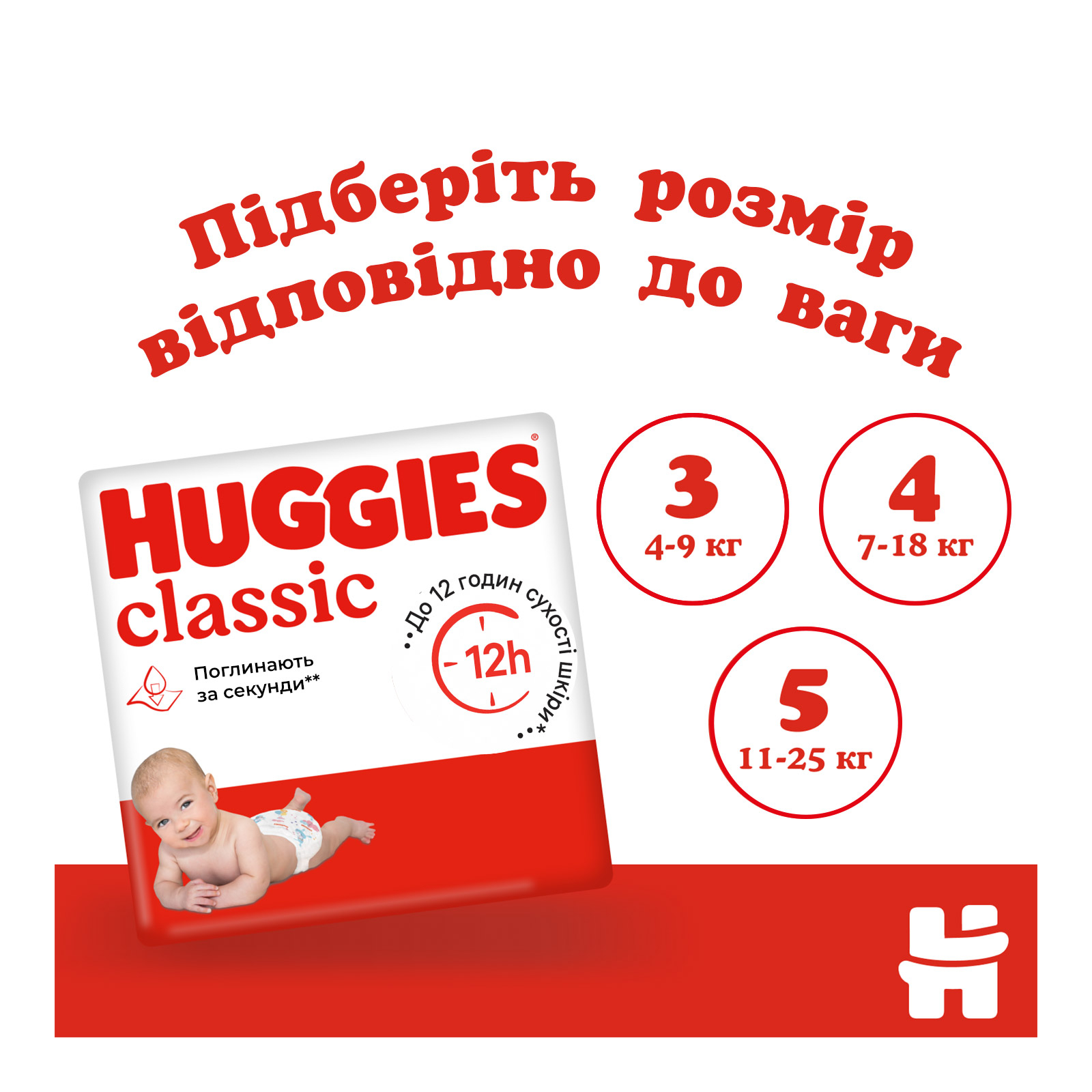 Подгузники Huggies Classic 4 (7-18 кг) Giga 82 шт (5029053547299) изображение 8