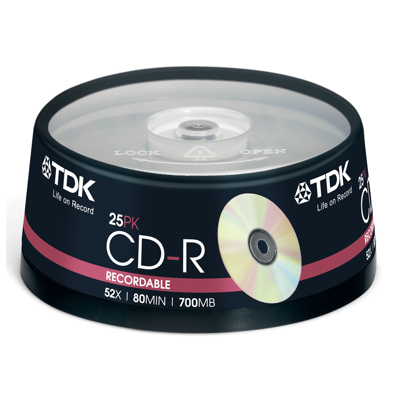 Диск CD TDK 700MB 52X Cakebox 25шт (t18767)