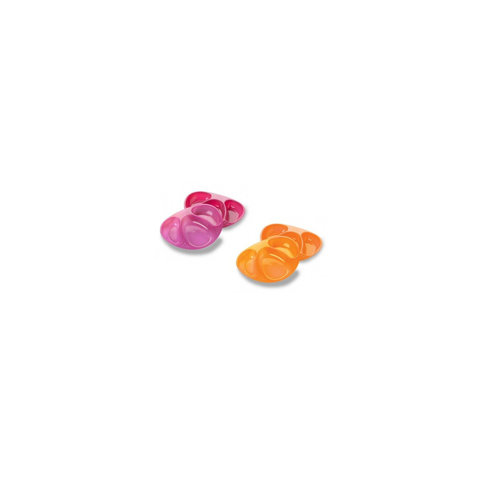 Тарелка детская Tommee Tippee трехсекционная фиолетовая и оранжевая 2 шт (440272-1)